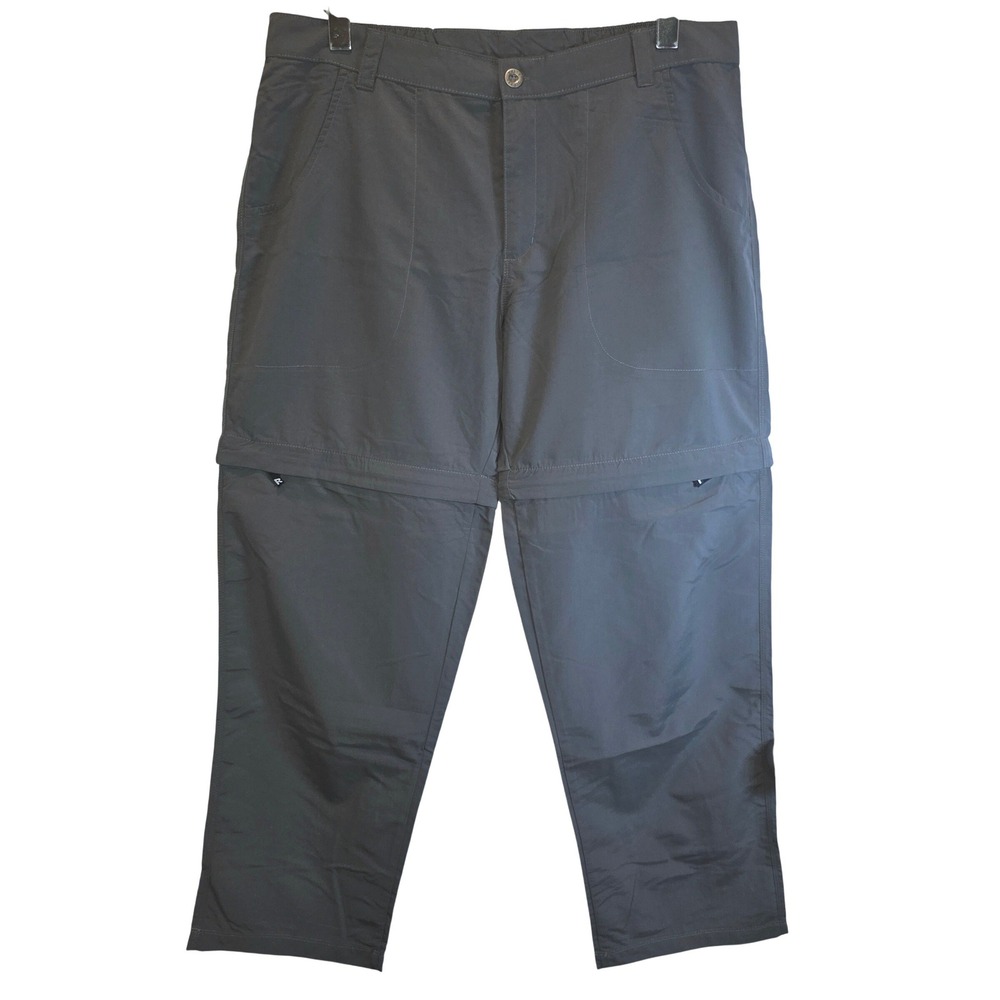 White Sierra Convertible Hiking Pants Zip-Off Womens XL Gray